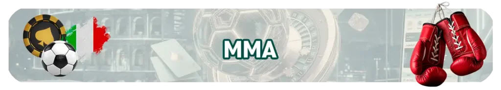 Quote scommesse MMA sui principali incontri e promotion globali.